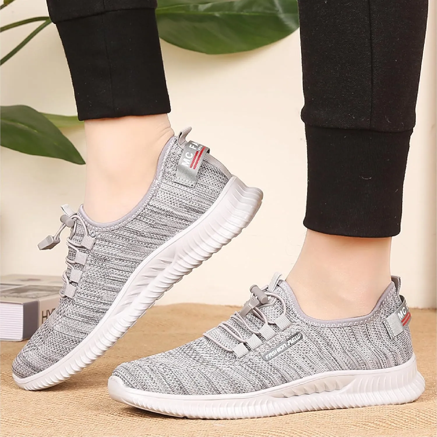 Asifn Mens Casual Sneakers Non-Slip Breathable Walking Shoes Lightweight Lace-up Fitness Shoes Comfortable Mesh Trainers