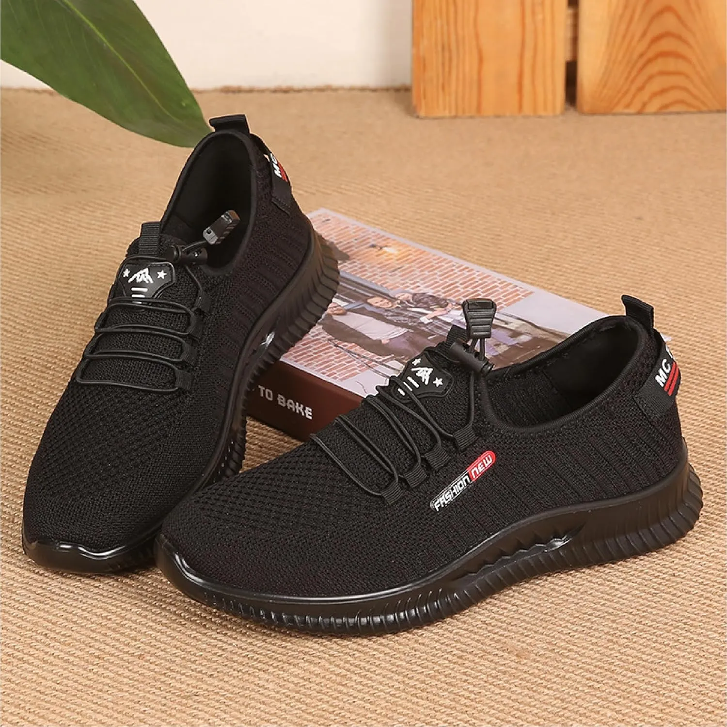 Asifn Mens Casual Sneakers Non-Slip Breathable Walking Shoes Lightweight Lace-up Fitness Shoes Comfortable Mesh Trainers