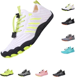 Barefoot Shoes Women & Men, Non-Slip Breathable Waterproof Wide Toe Running Walking Barefoot Shoes Unisex(A White,11men/13women)