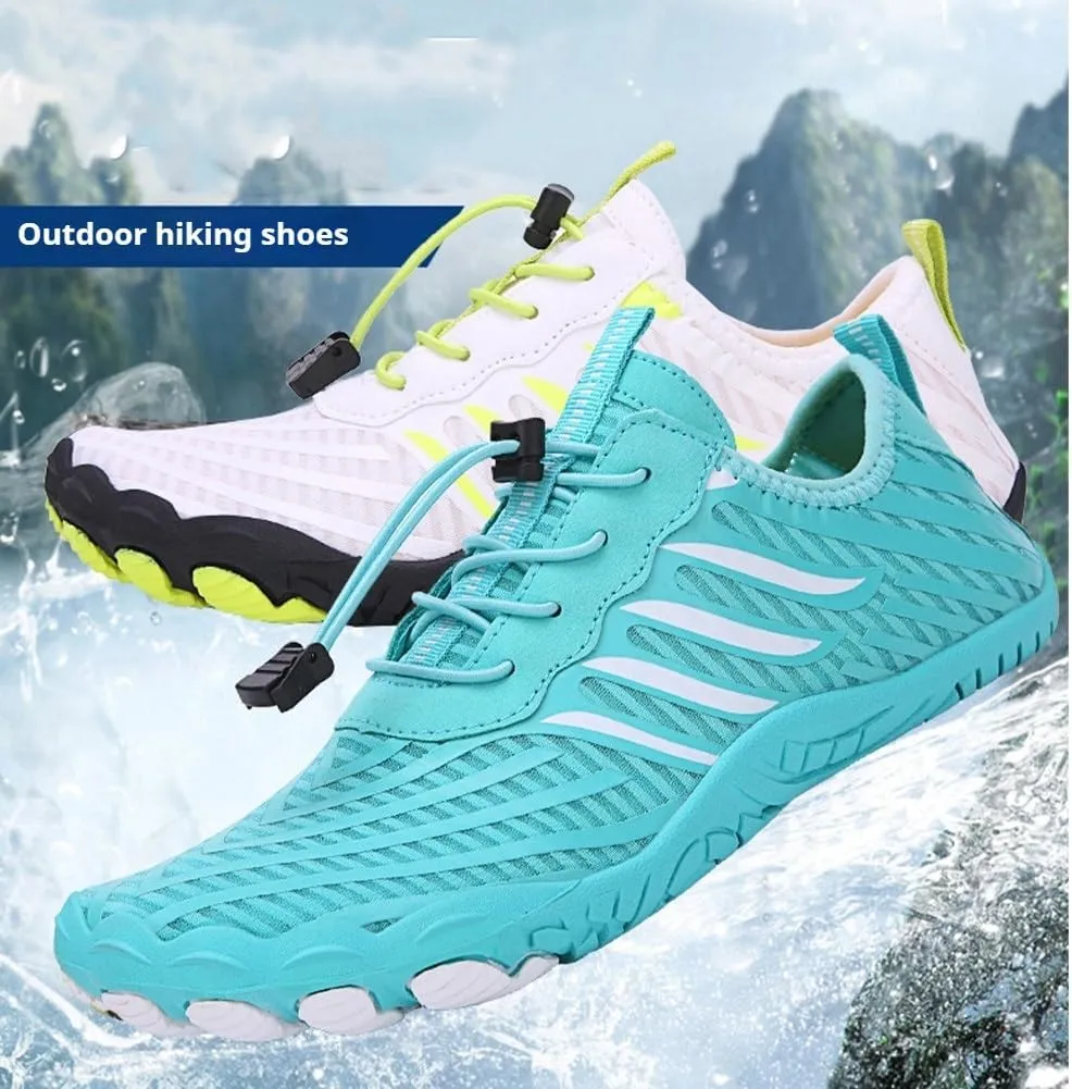 Barefoot Shoes Women & Men, Non-Slip Breathable Waterproof Wide Toe Running Walking Barefoot Shoes Unisex(A White,11men/13women)
