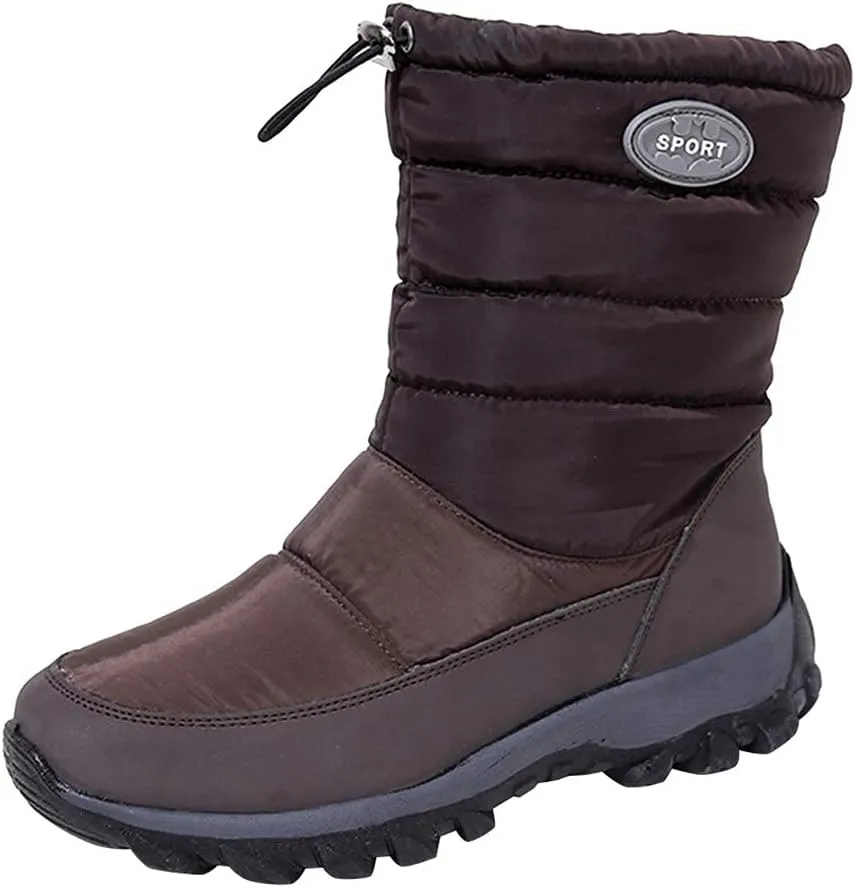 Bcshiye Womens Warm Snow Boots,Winter Outdoor Fur Lining Anti-Slip Ankle Bootie Waterproof Thickening Snow Shoes