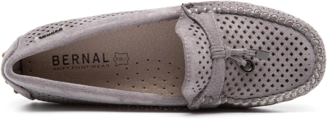 Bernal Loafers for Women with Buckle Comfortable Lightweight Penny Loafers Business Casual Loafers Slip On Flat Work Shoes Non Slip Walking Shoes