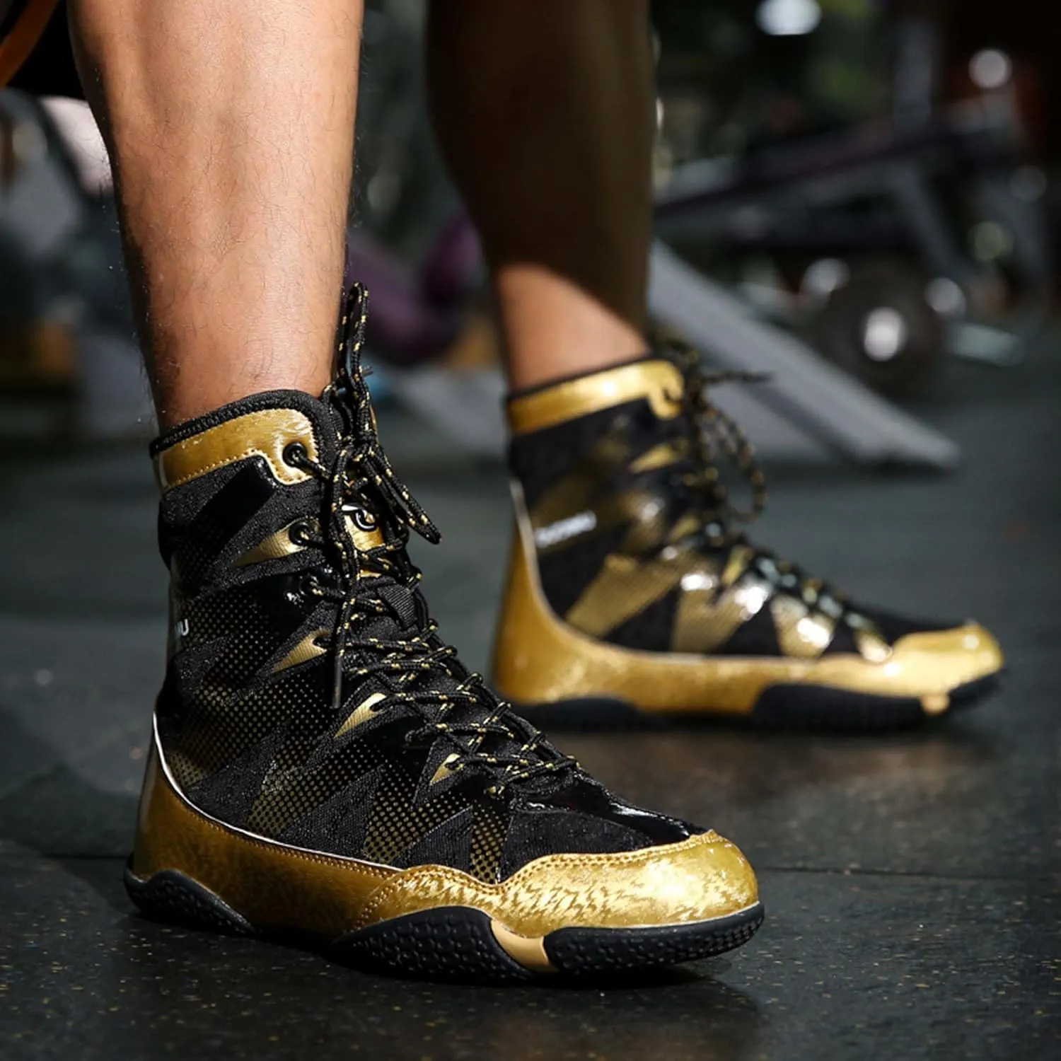 Boxing Shoes for Men and Teenagers,Men's Teenagers Training Wrestling Shoes,Women's Non-Slip Professional Boxing Shoes,Lightweight Breathable Weightlifting and Fitness Shoes