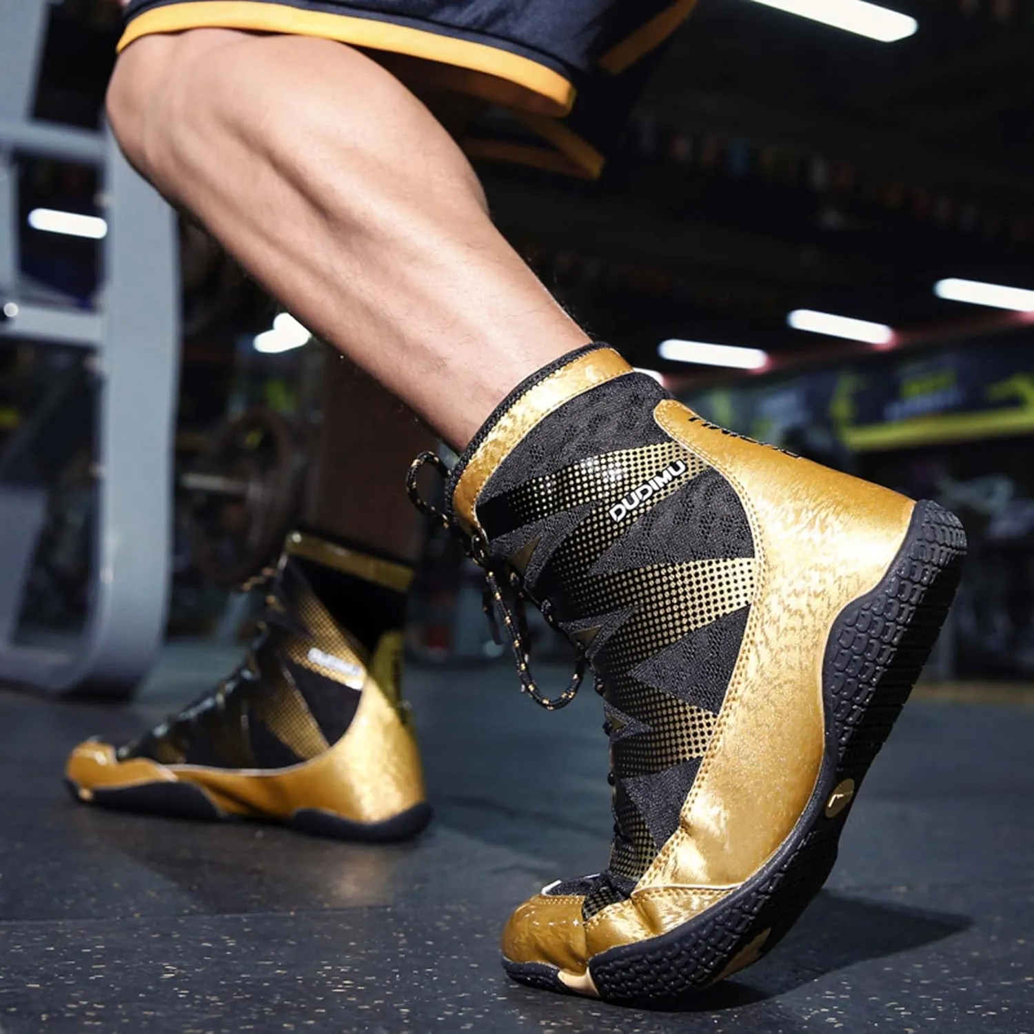 Boxing Shoes for Men and Teenagers,Men's Teenagers Training Wrestling Shoes,Women's Non-Slip Professional Boxing Shoes,Lightweight Breathable Weightlifting and Fitness Shoes