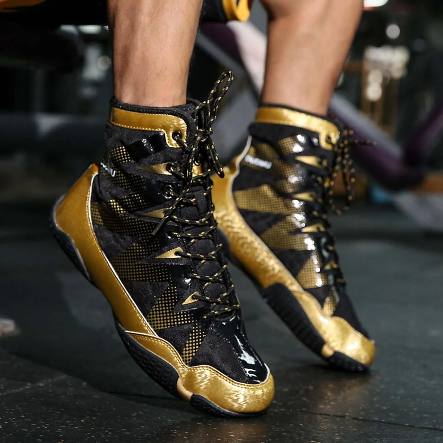 Boxing Shoes for Men and Teenagers,Men's Teenagers Training Wrestling Shoes,Women's Non-Slip Professional Boxing Shoes,Lightweight Breathable Weightlifting and Fitness Shoes