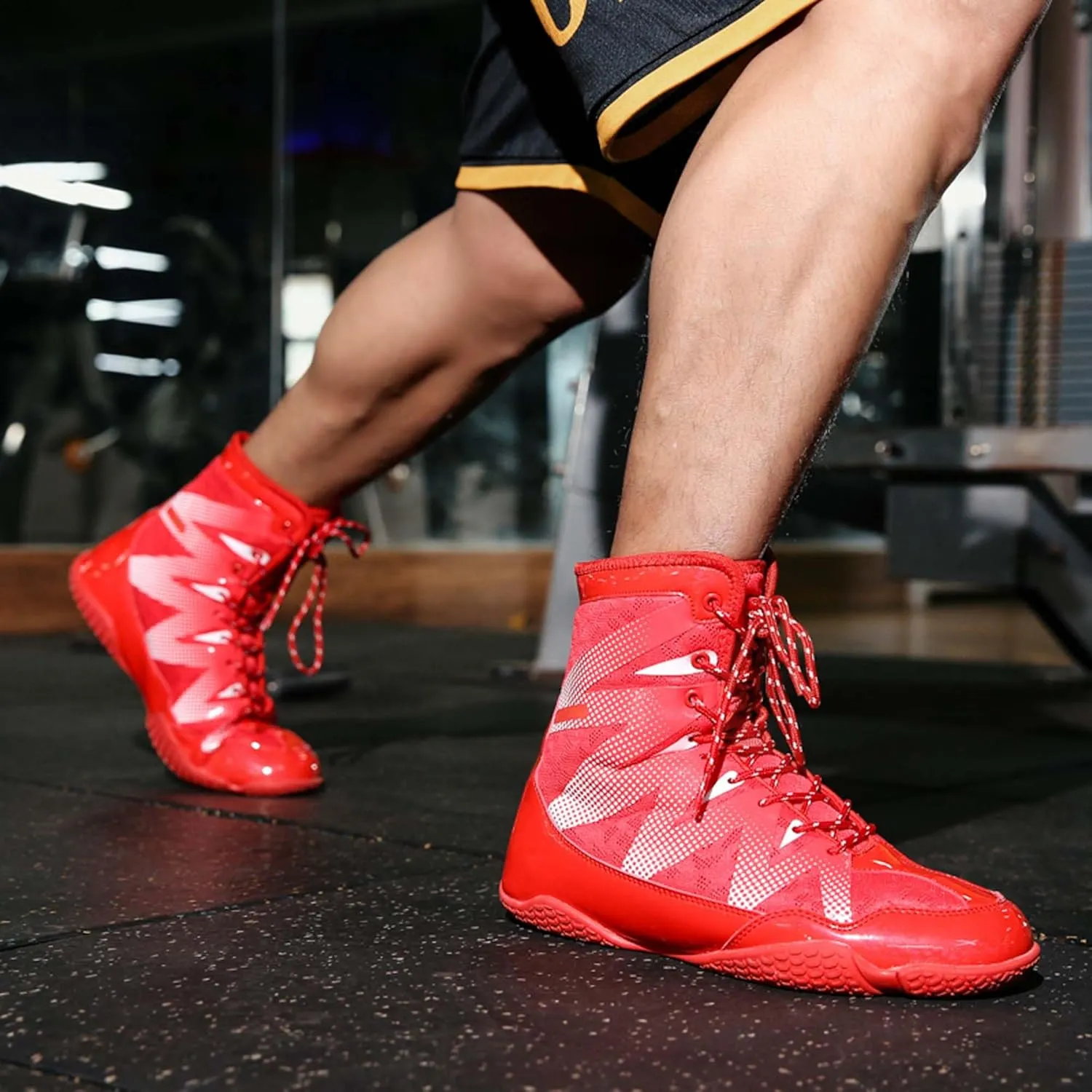 Boxing Shoes for Men and Teenagers,Men's Teenagers Training Wrestling Shoes,Women's Non-Slip Professional Boxing Shoes,Lightweight Breathable Weightlifting and Fitness Shoes