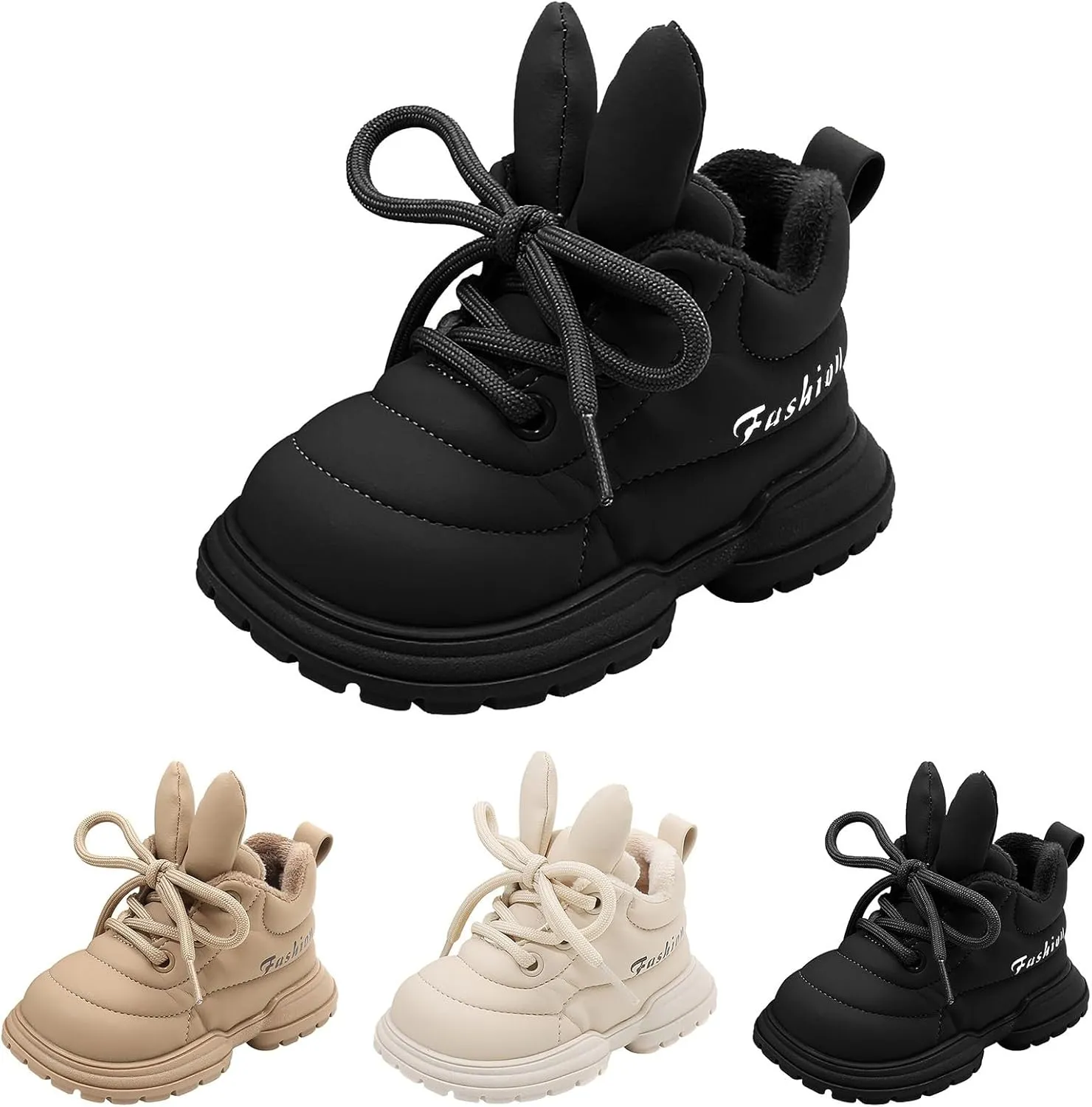 Boys Girls Winter Warm High Top Sneakers Kids Unisex Ankle Boots Faux Fr Fashion Fitness Shoes for Girls Size 8