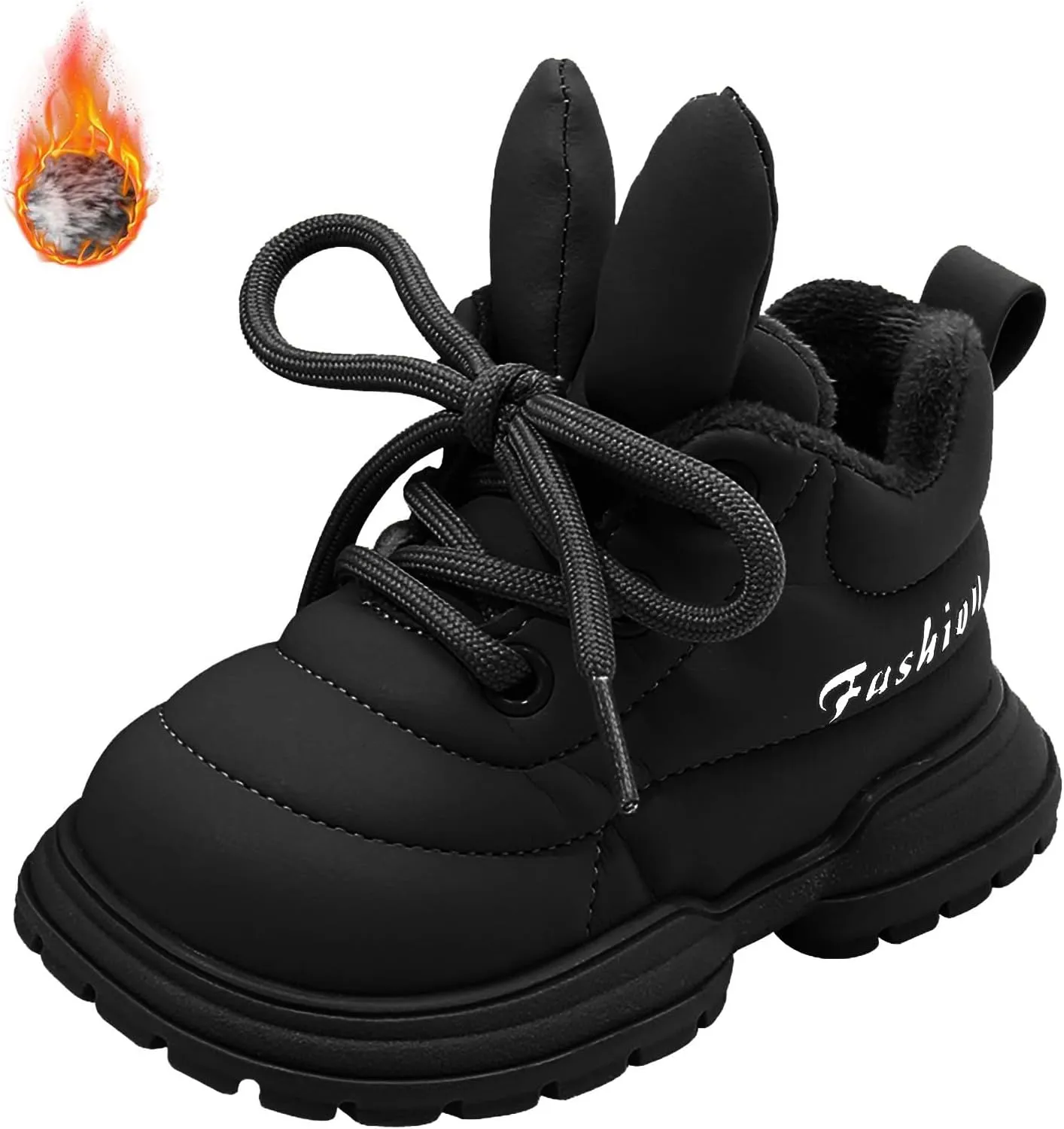 Boys Girls Winter Warm High Top Sneakers Kids Unisex Ankle Boots Faux Fr Fashion Fitness Shoes for Girls Size 8