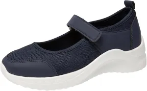 Breathable Fashion Sneakers for Women Outdoor Casual Fitness Shoes Soft Woven Hook and Loop Shoes Elderly Shoes