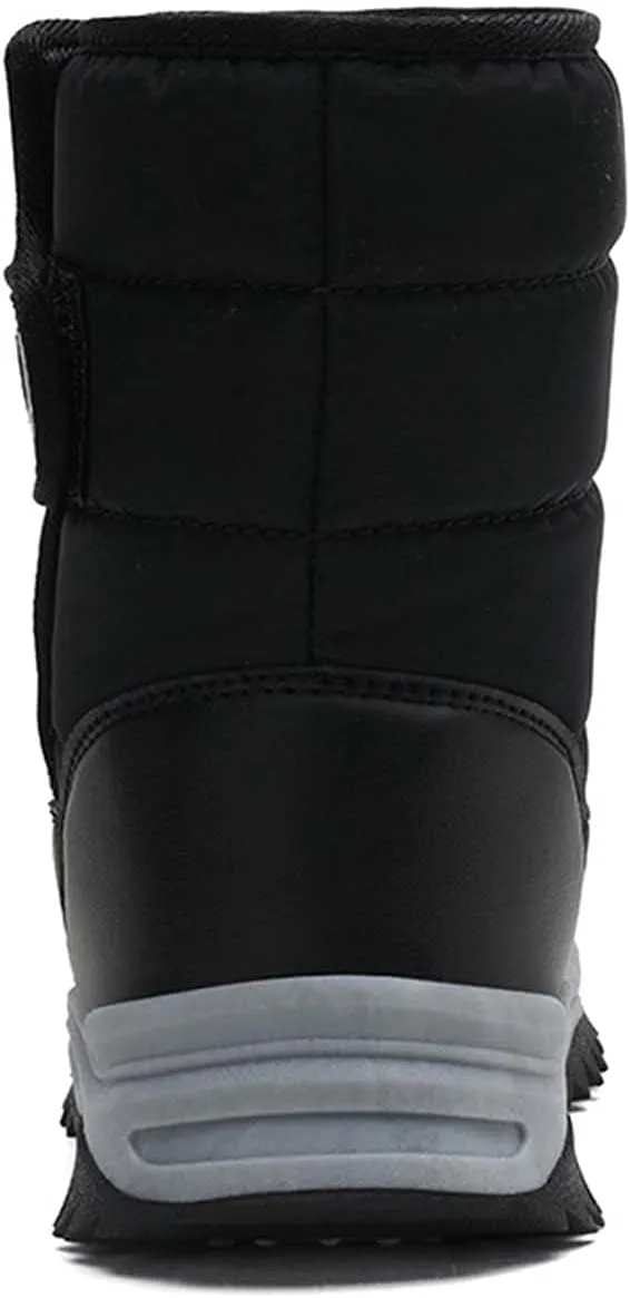 CERYTHRINA Girls Boys Snow Boots Kids Outdoor Winter Shoes Warm Fur Lined Hight-Cut for Outdoor Skiing Bootie
