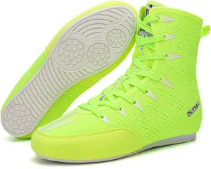 Children Wrestling Shoe, Non-Slip Boxing Fitness Shoes Rubber Sole Boys Girls Junior Weightlifting Boots Breathable Boxers Trainers
