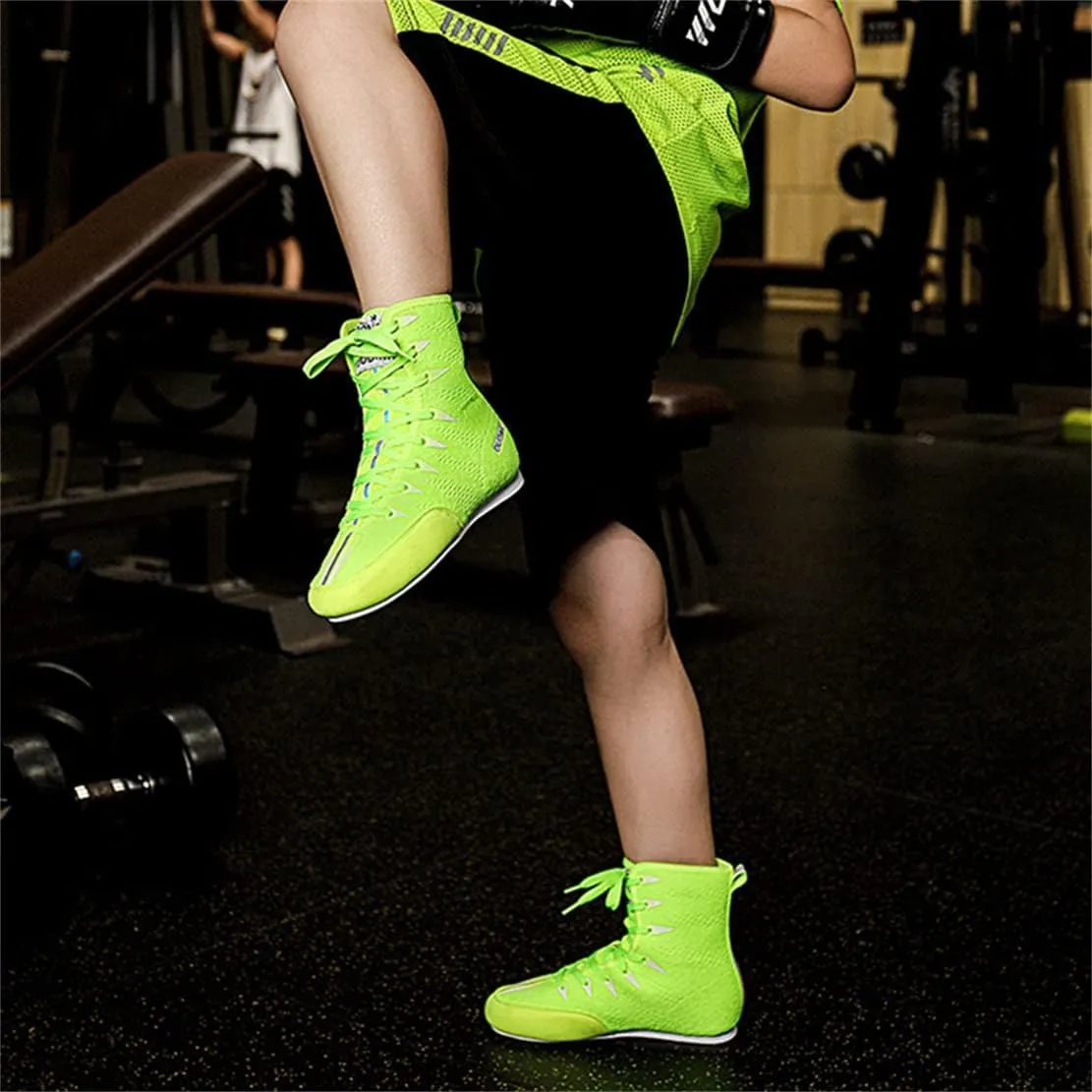 Children Wrestling Shoe, Non-Slip Boxing Fitness Shoes Rubber Sole Boys Girls Junior Weightlifting Boots Breathable Boxers Trainers