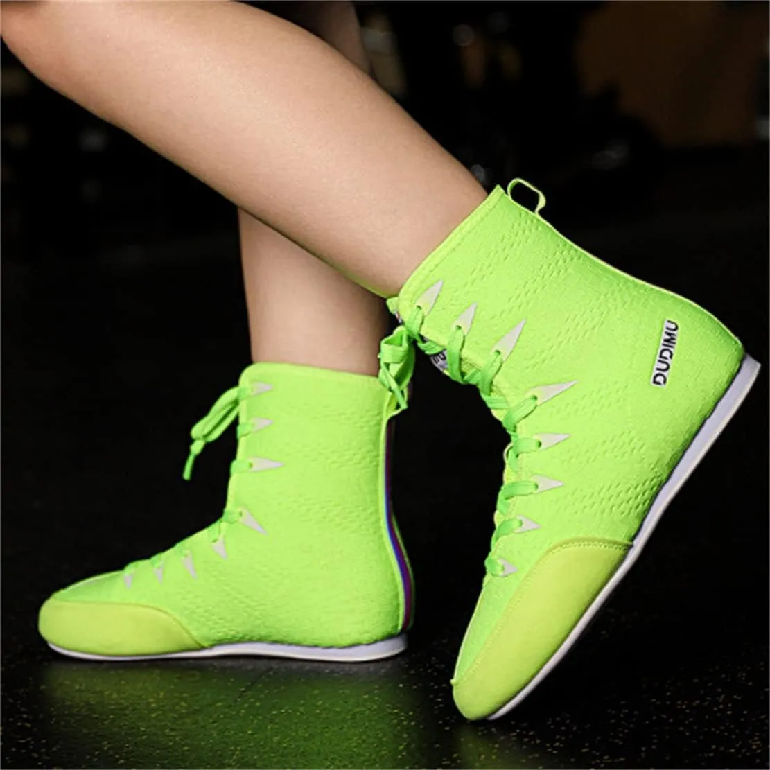 Children Wrestling Shoe, Non-Slip Boxing Fitness Shoes Rubber Sole Boys Girls Junior Weightlifting Boots Breathable Boxers Trainers