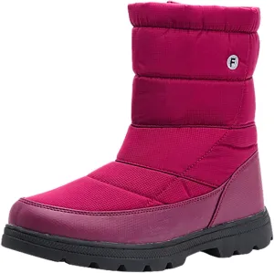Couples Water Proof Insulated Snow Boots Casual Mid Calf Boots Fleece Lined Warm Winter Boots Fuzzy Snow Boot