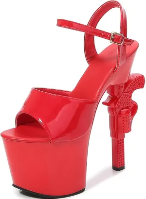 F&A LOVING Women's Platform Sandal Heeled Pole Fitness Shoes Sexy Stiletto