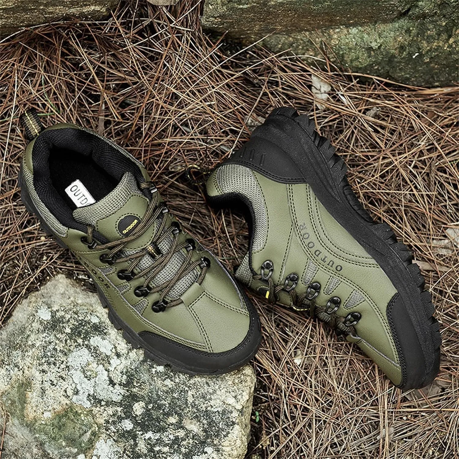 Fashion Sneakers Shoes Fashion Summer and Men Hiking Shoes Non Slip Soles Thick Bottom Mesh Breathable Casual Lace Up