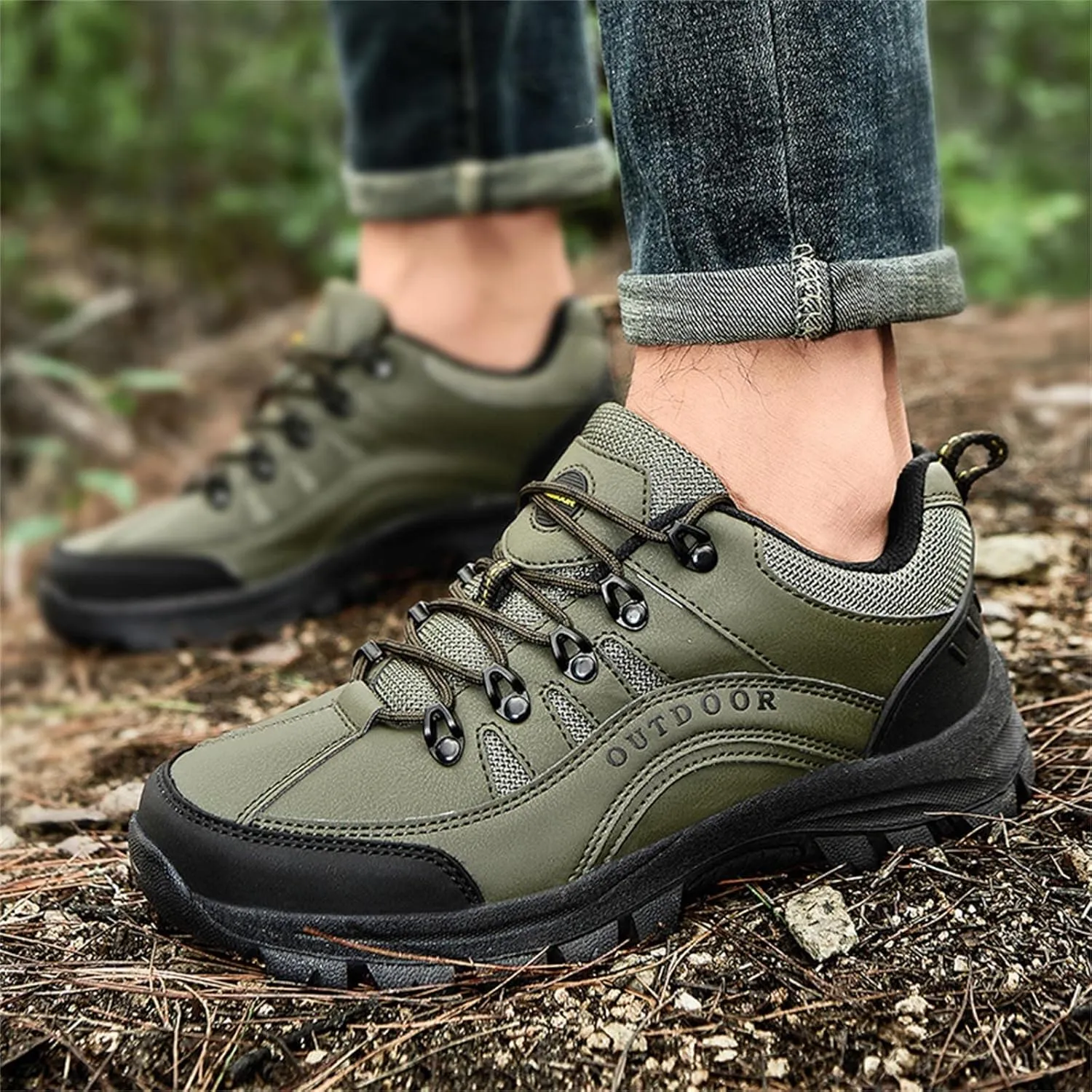Fashion Sneakers Shoes Fashion Summer and Men Hiking Shoes Non Slip Soles Thick Bottom Mesh Breathable Casual Lace Up