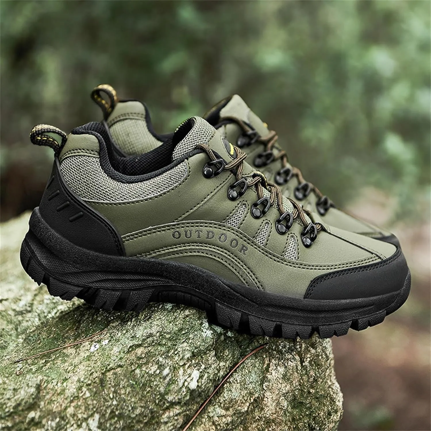 Fashion Sneakers Shoes Fashion Summer and Men Hiking Shoes Non Slip Soles Thick Bottom Mesh Breathable Casual Lace Up