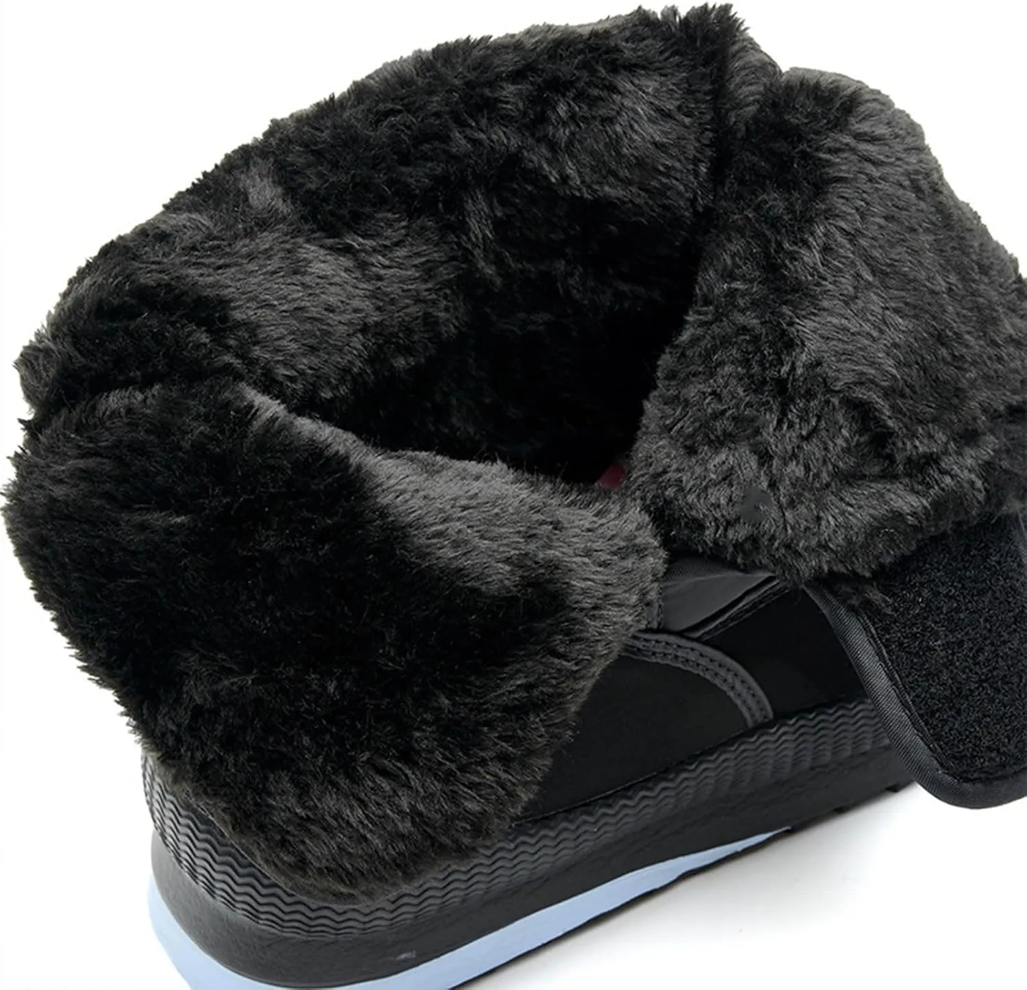 Fashion Women Winter Suede Flat Hook Loop Keep Women's Mid Calf Winter Snow Boots Outdoor Shoes for Walking