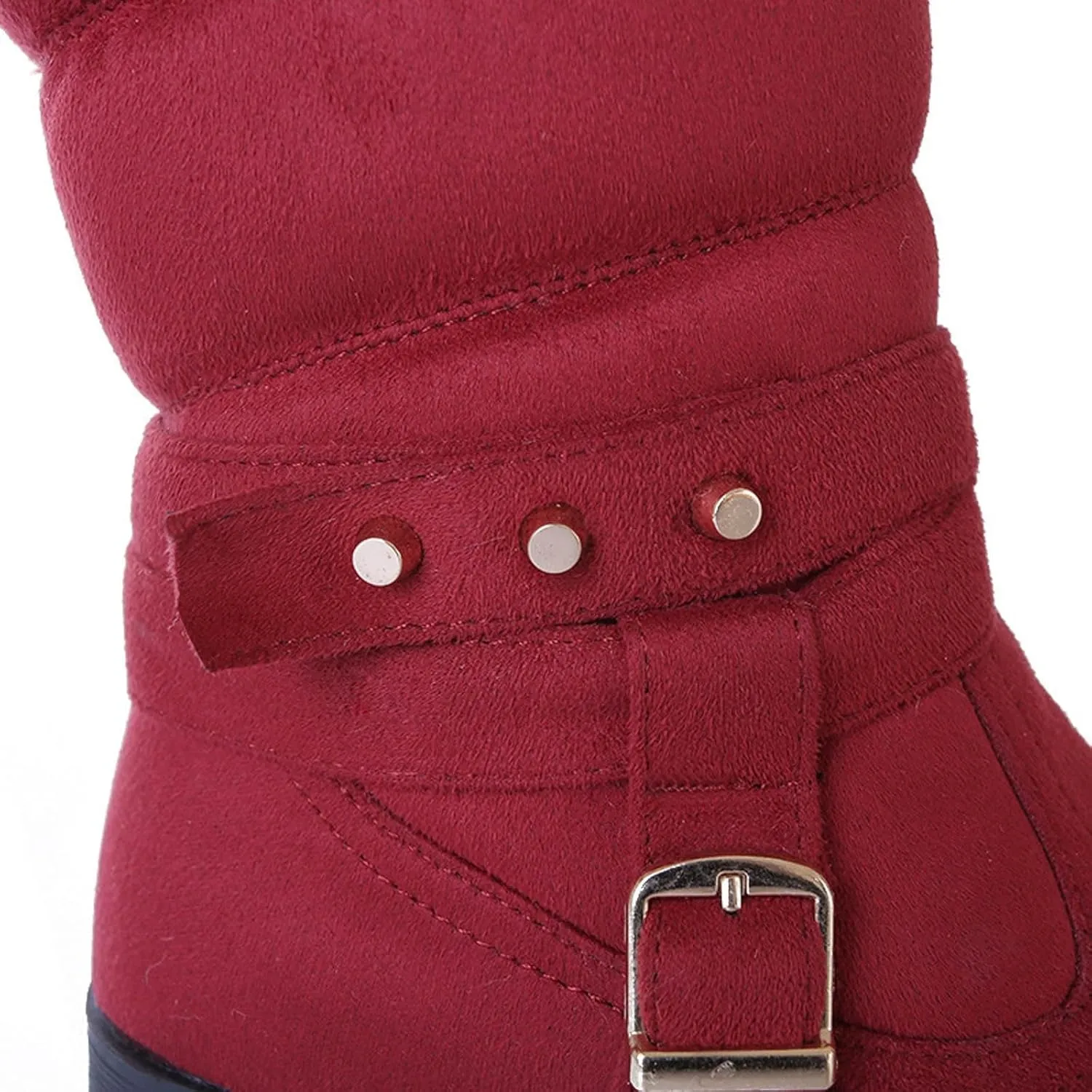 Fashionable And Classic High Top Warm Plus Velvet Low Heeled Round Toe Snow Boots For Women Womens Tote Snow