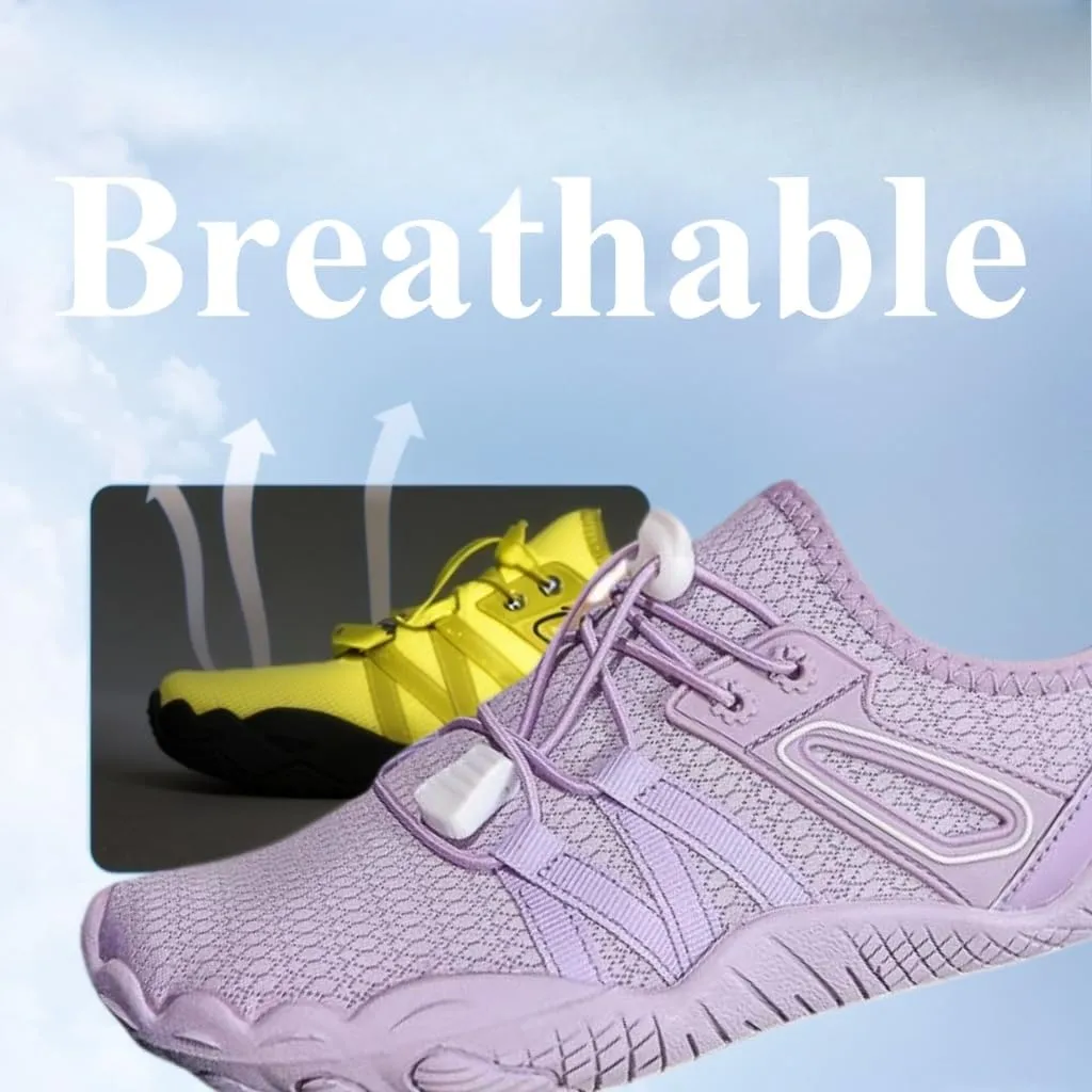 Fitness Shoes for Women's Gym Shoes Lightweight Breathable with Sweat Wicking Insole Elastic Lock and Flexible Cushion
