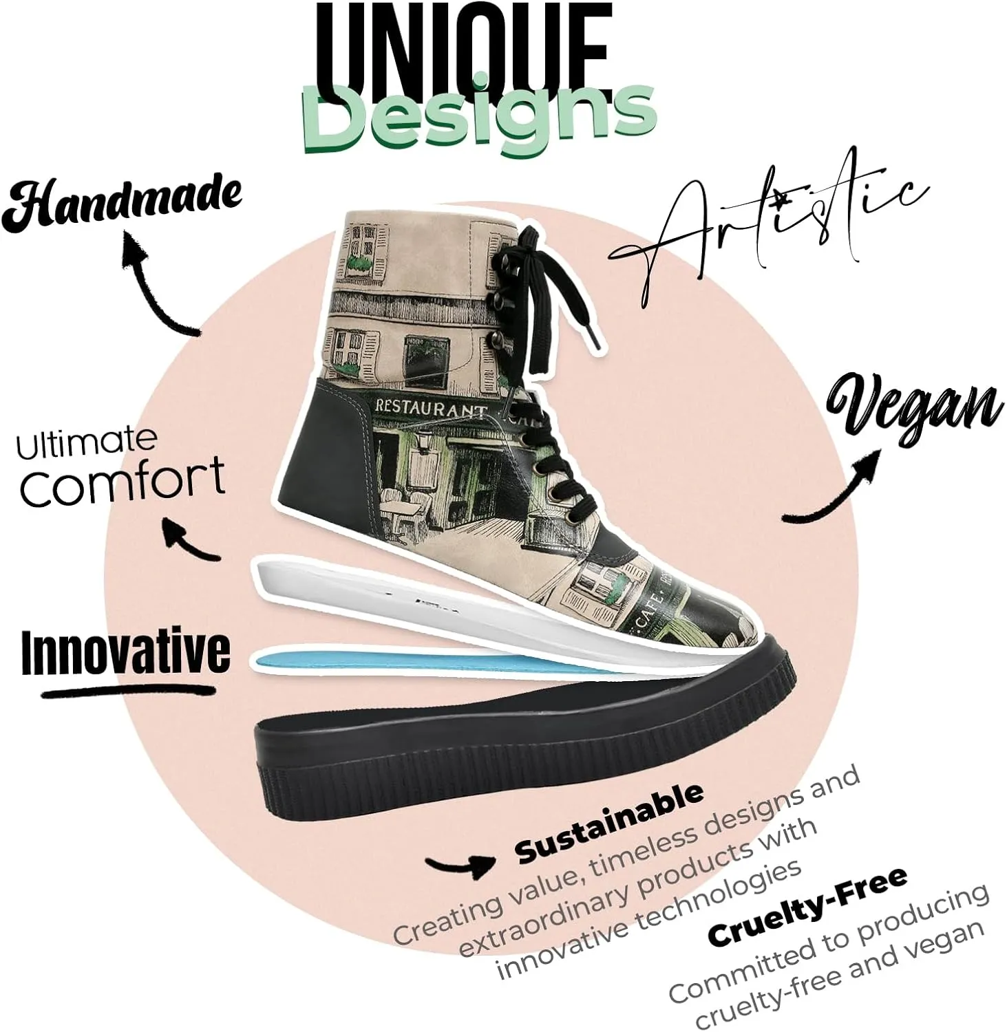 Future Boots for Women - Vegan Leather and Handmade Platform Boots for Women