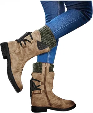 Gibobby Ankle Boots for Women Winter Hiking Boots Keep Warm Anti-Slip Soft Warm Fur Lined Winter Ankle Boots