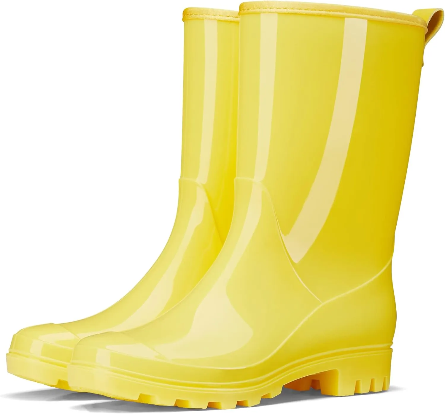 HISEA Women's Mid Calf Rain Boots Waterproof Garden Shoes Anti-Slipping Rainboots for Ladies with Comfort Insole Lightweight Rubber Short Rain Shoes Outdoor Work Boots