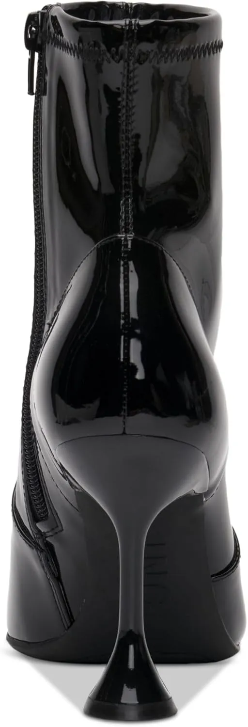 INC Womens Ibrina Cushioned Footbed Patent Ankle Boots
