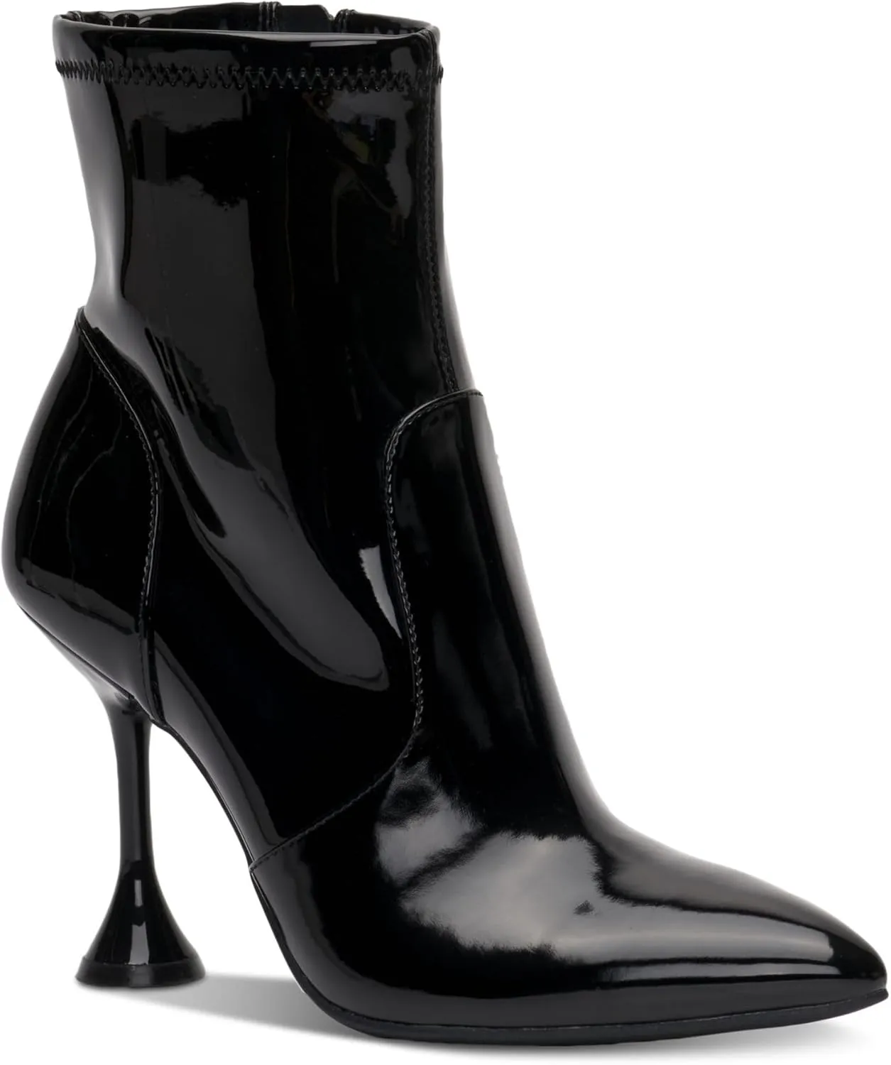INC Womens Ibrina Cushioned Footbed Patent Ankle Boots