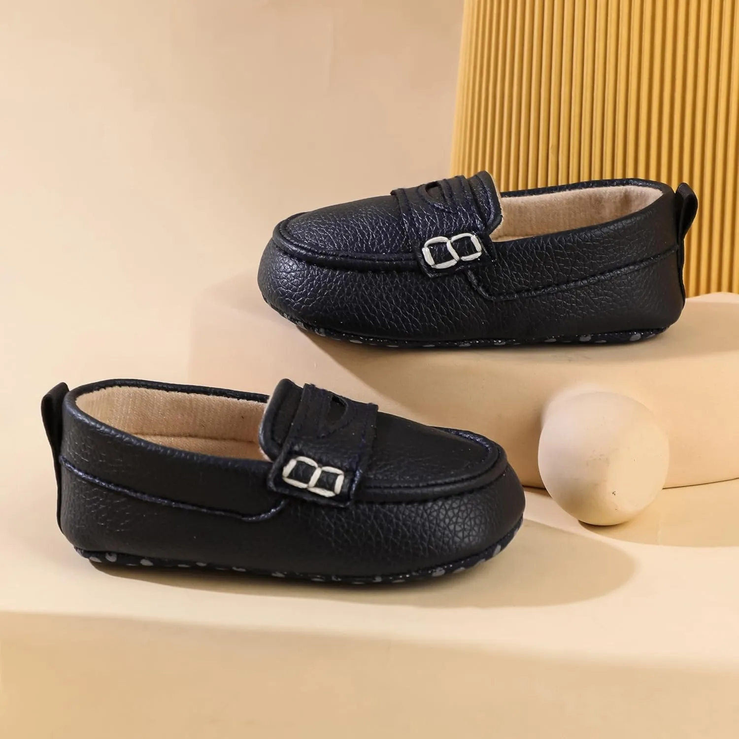Infant Baby Boys Loafers Soft Sole PU Leather Toddler Moccasins Girls First Walking Crib Dress Shoes