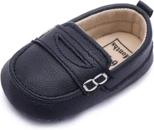 Infant Baby Boys Loafers Soft Sole PU Leather Toddler Moccasins Girls First Walking Crib Dress Shoes