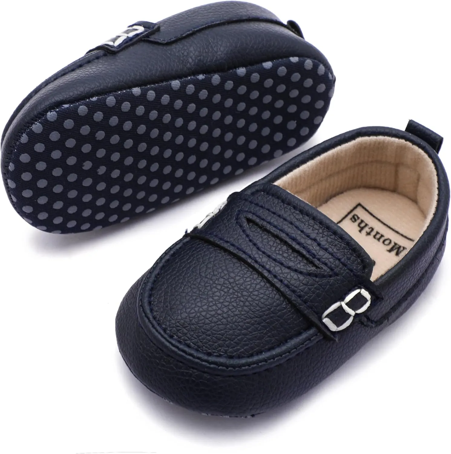 Infant Baby Boys Loafers Soft Sole PU Leather Toddler Moccasins Girls First Walking Crib Dress Shoes