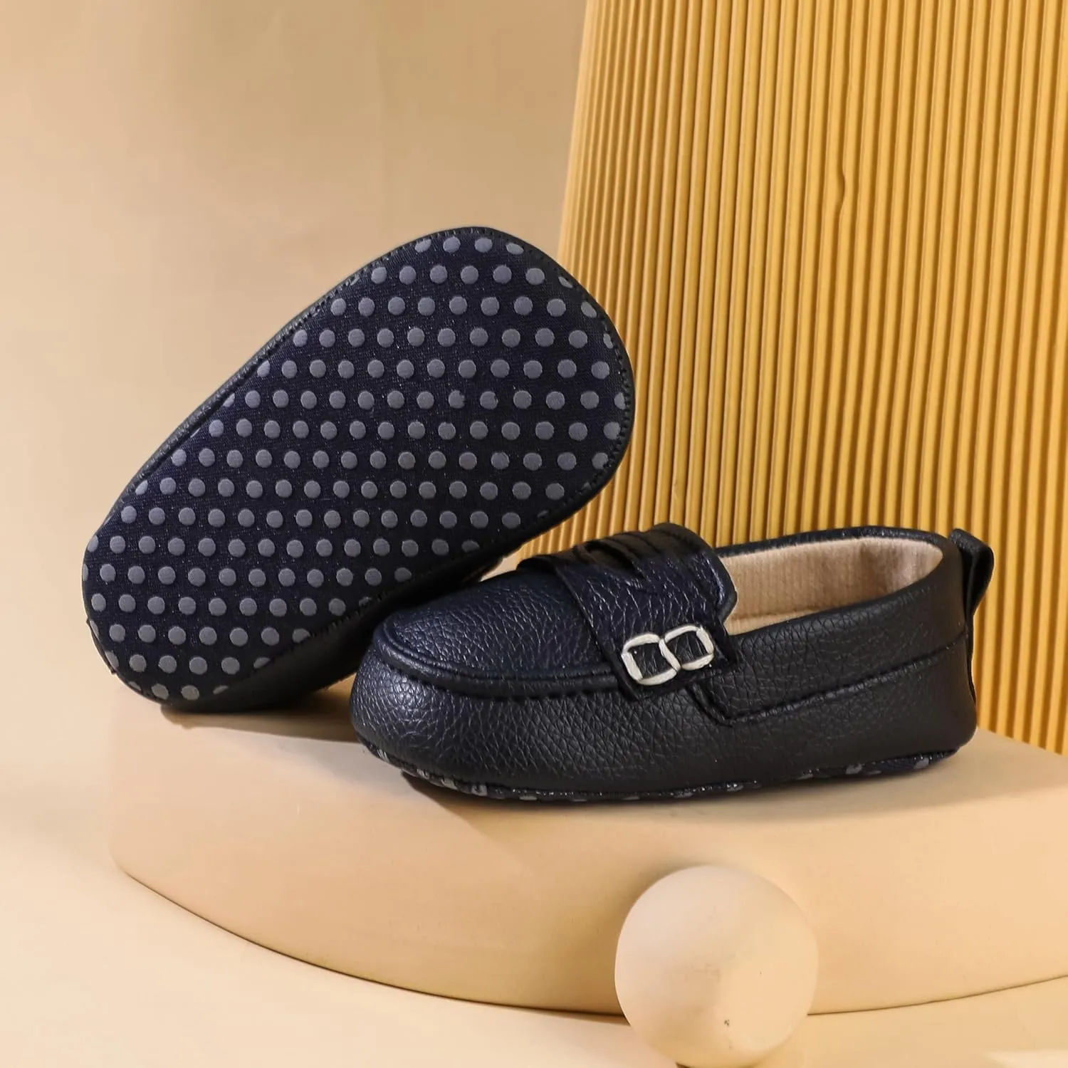 Infant Baby Boys Loafers Soft Sole PU Leather Toddler Moccasins Girls First Walking Crib Dress Shoes