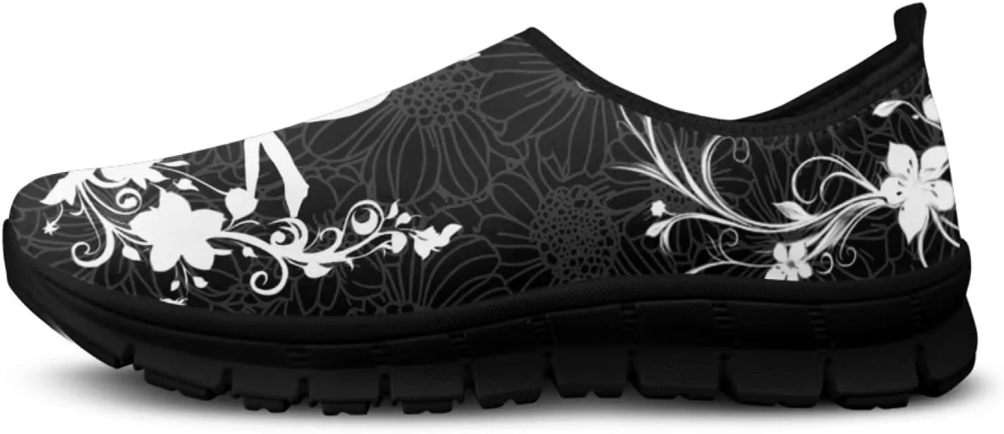 Insects Print Men Slip On Shoes Mesh Flats Shoes Women Breathable Loafers Shoes Comfortable Walking Training Shoes for Business Daily Wear
