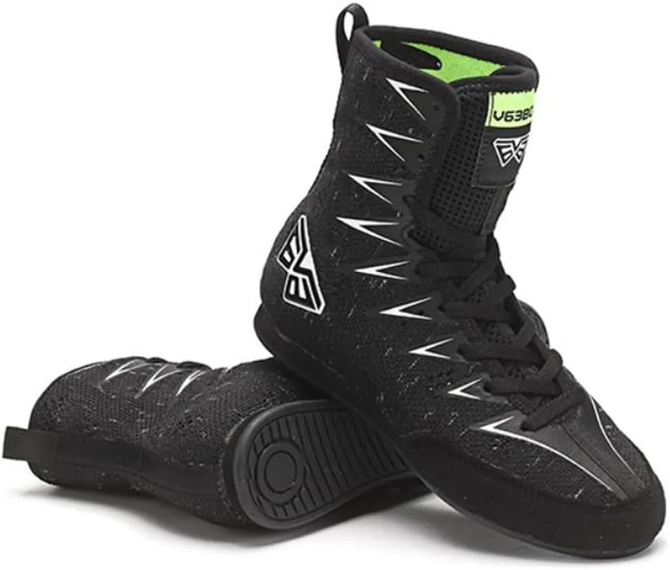 Junior Kids' Boxing Shoes Sparring Trainers,High Top Boxing Boots Fighting Shoes Training Sneakers Lightweight Non-slip breathable For Men Women,Combat Training Boots Wrestling Fitness Shoes,32-39 EU