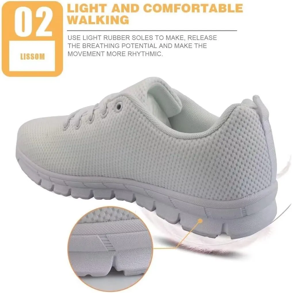 KEIAHUAN Women Running Shoes Mesh Tennis Shoes Lightweight Sneakers Non Slip Trekking Training Shoes Fashion Flats
