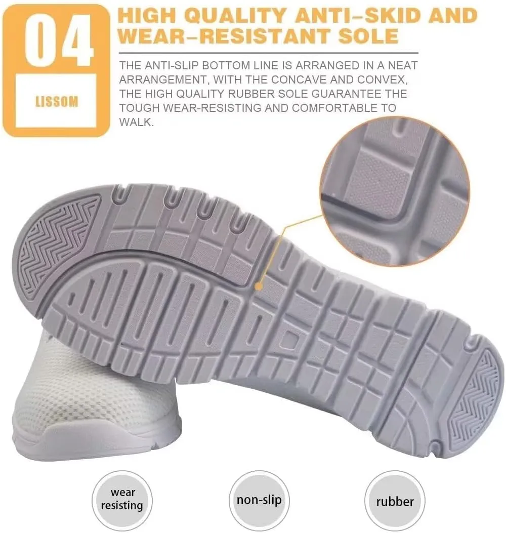 KEIAHUAN Women Running Shoes Mesh Tennis Shoes Lightweight Sneakers Non Slip Trekking Training Shoes Fashion Flats
