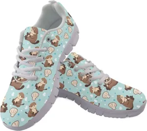 KEIAHUAN Women Running Shoes Mesh Tennis Shoes Lightweight Sneakers Non Slip Trekking Training Shoes Fashion Flats