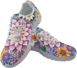 KEIAHUAN Women Running Shoes Mesh Tennis Shoes Lightweight Sneakers Non Slip Trekking Training Shoes Fashion Flats