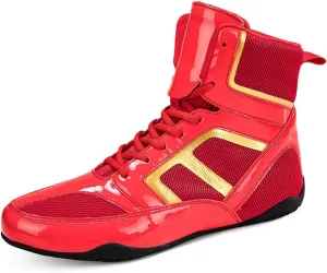 Kervaky Men's Wrestling Shoes Professional Boxing Shoes Lightweight and Breathable Weightlifting Shoes Fitness Shoes Training Shoes