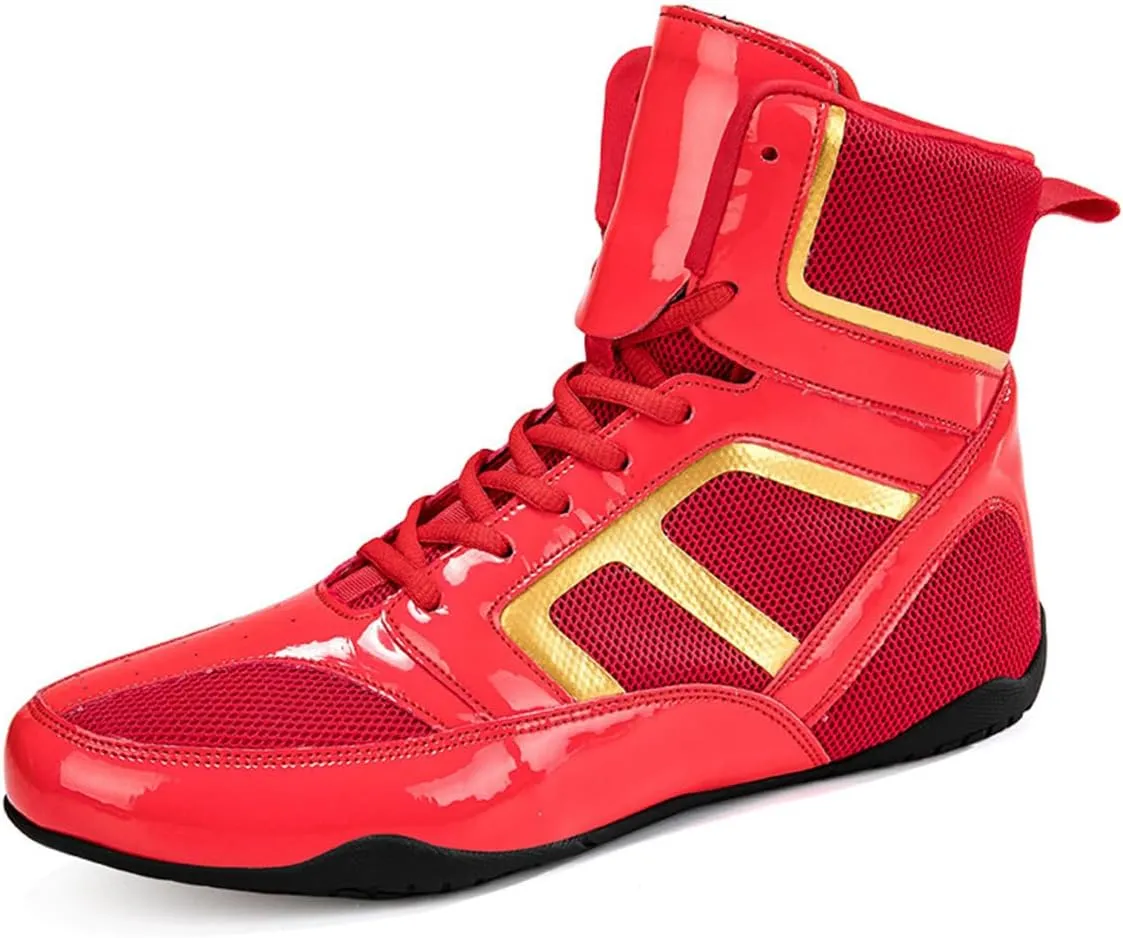 Kervaky Men's Wrestling Shoes Professional Boxing Shoes Lightweight and Breathable Weightlifting Shoes Fitness Shoes Training Shoes