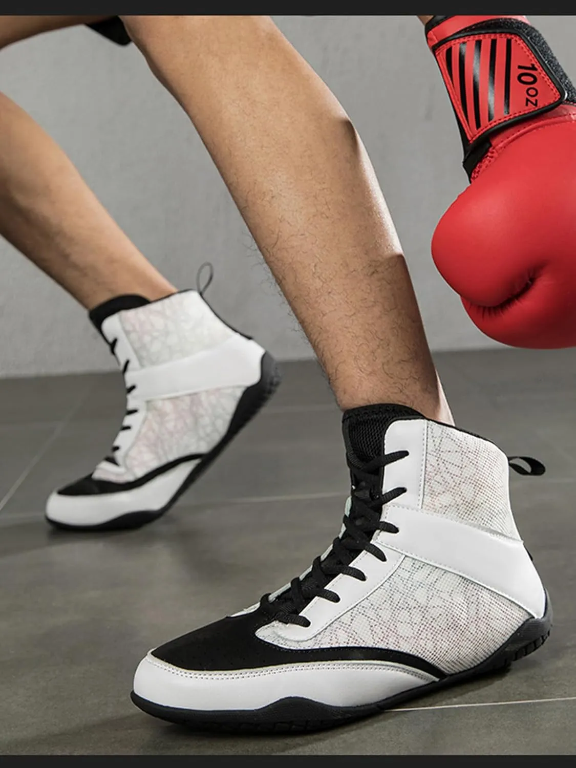Kervaky Men's Wrestling Shoes Training Shoes Professional Boxing Shoes Lightweight and Breathable Weightlifting Shoes Fitness Shoes