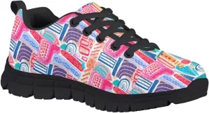 MARSVOVO Animal Print Sneakers for Kids Flexible Lightweight Breathable Athletic Kids Running Shoes White Black Sole Comfortable Resistant Casual Sports Schoole Walking Shoes for Boys Girls