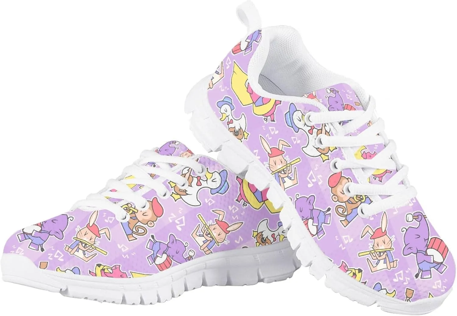MARSVOVO Animal Print Sneakers for Kids Flexible Lightweight Breathable Athletic Kids Running Shoes White Black Sole Comfortable Resistant Casual Sports Schoole Walking Shoes for Boys Girls