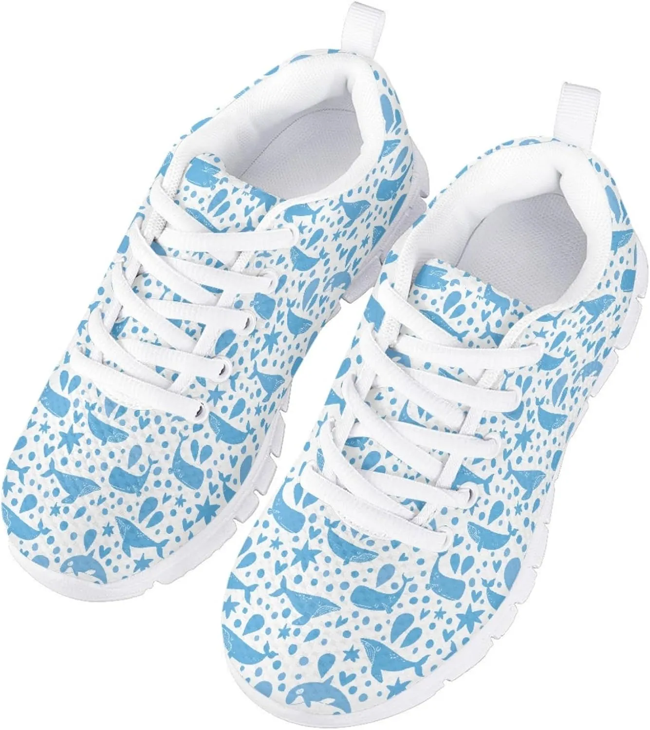 MARSVOVO Boys Girls Walking Shoes Non Slip Flexible Athletic Lightweight Breathable Printed Kids Running Shoes Most Comfortable Black White Sole Casual Fashion Non Slip Sport Kids Sneakers