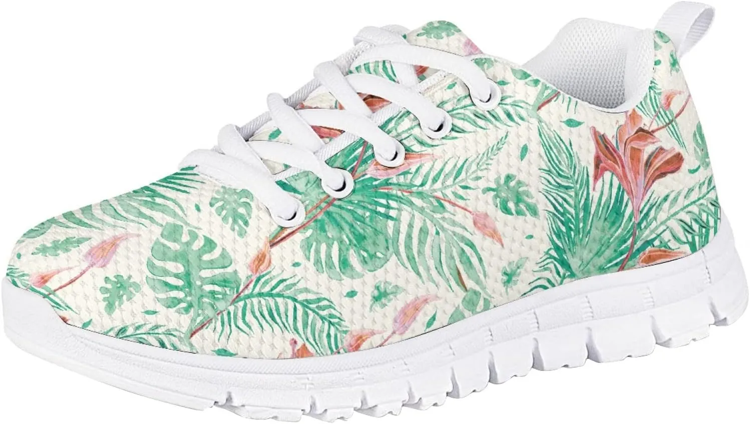 MARSVOVO Kids Animal Print Sneakers Flexible Athletic Lightweight Breathable Lace-up First Shoes for Walking Boy Girl Most Comfortable Classic Printed Casual Fashion Non Slip Sport Girl Running Shoes