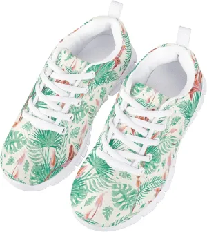 MARSVOVO Kids Animal Print Sneakers Flexible Athletic Lightweight Breathable Lace-up First Shoes for Walking Boy Girl Most Comfortable Classic Printed Casual Fashion Non Slip Sport Girl Running Shoes