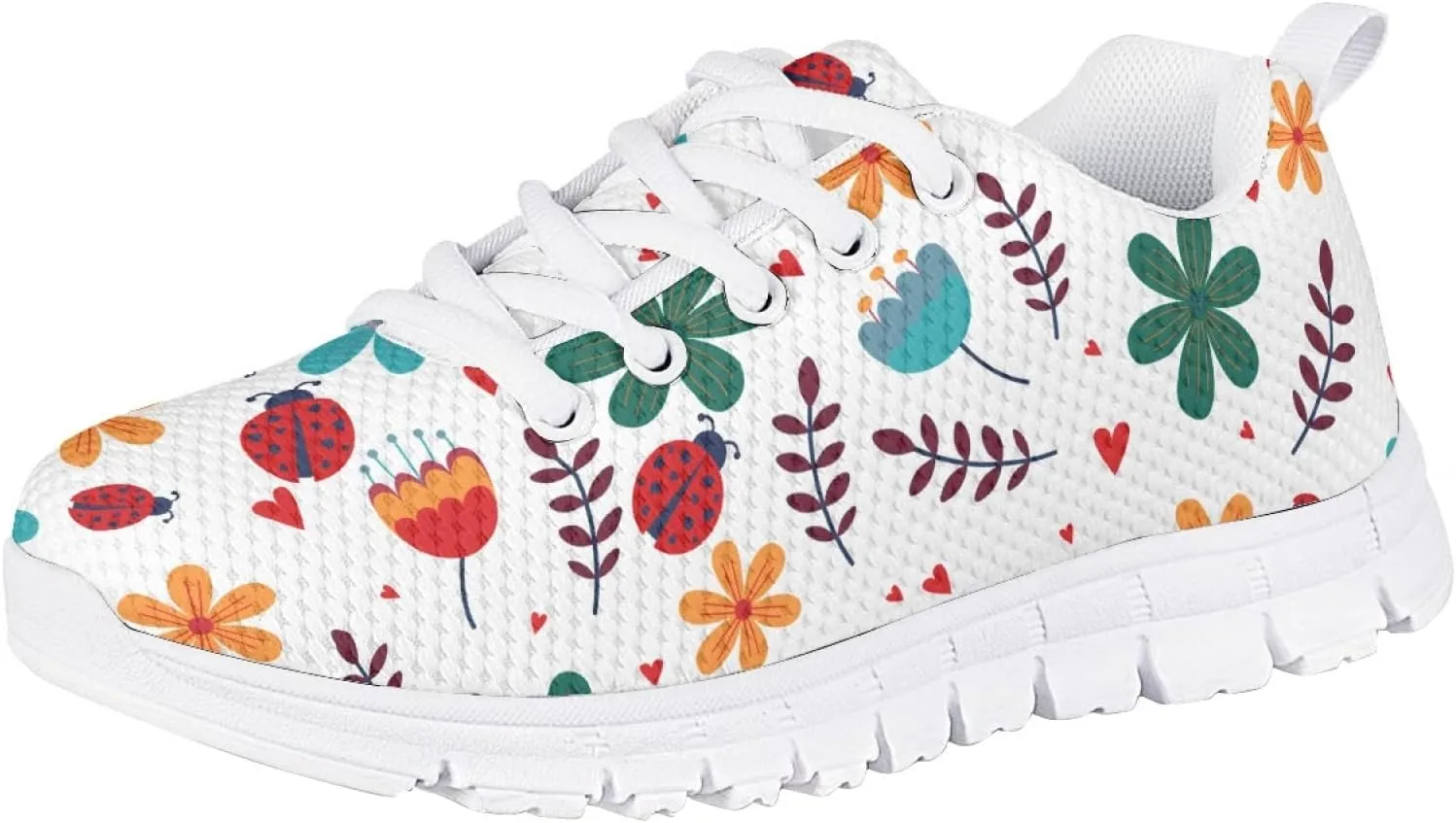 MARSVOVO Kids Animal Print Sneakers Flexible Athletic Lightweight Breathable Lace-up First Shoes for Walking Boy Girl Most Comfortable Classic Printed Casual Fashion Non Slip Sport Girl Running Shoes