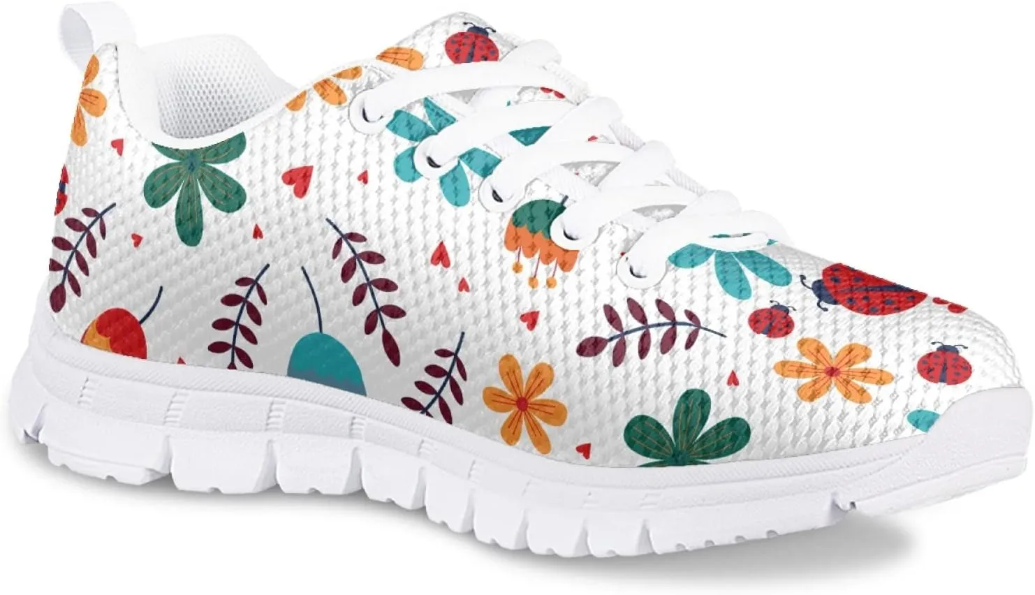 MARSVOVO Kids Animal Print Sneakers Flexible Athletic Lightweight Breathable Lace-up First Shoes for Walking Boy Girl Most Comfortable Classic Printed Casual Fashion Non Slip Sport Girl Running Shoes